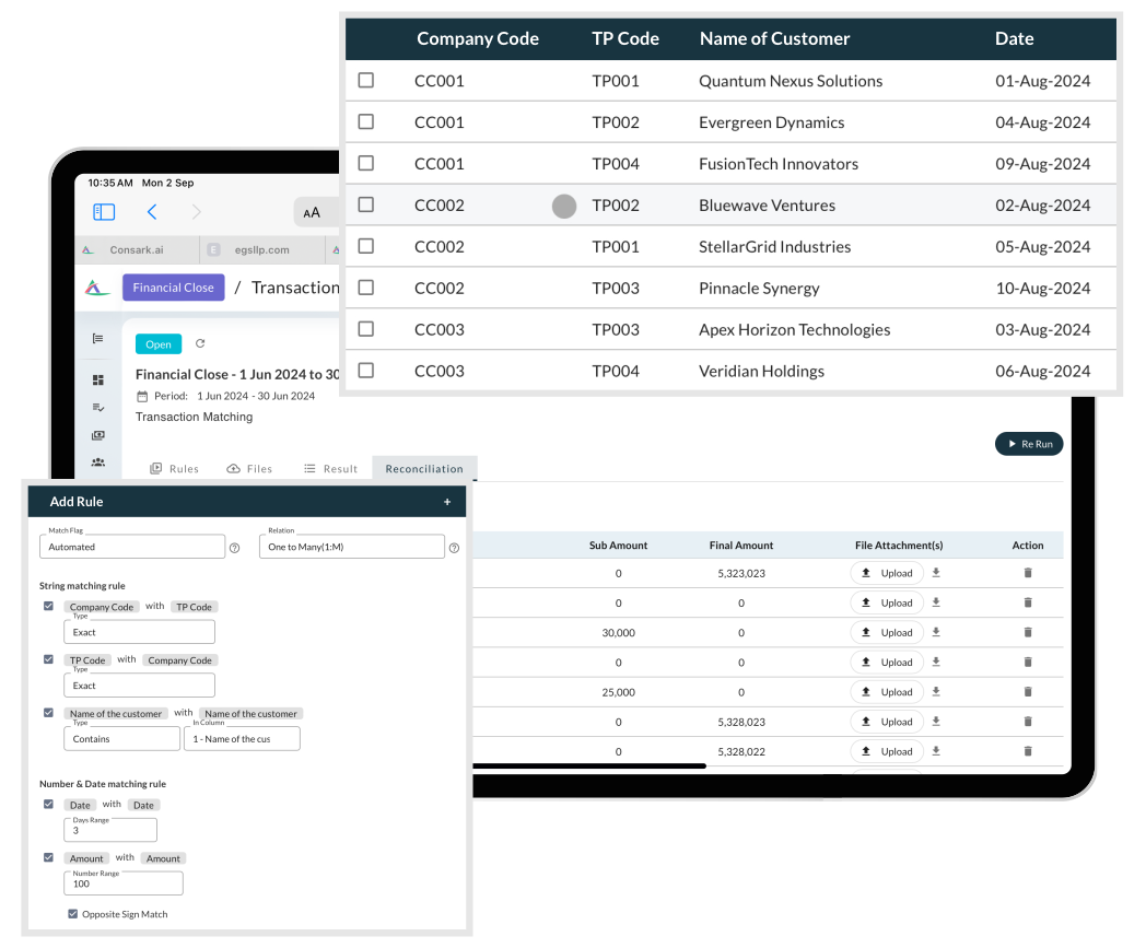 Transaction Matching – Consark